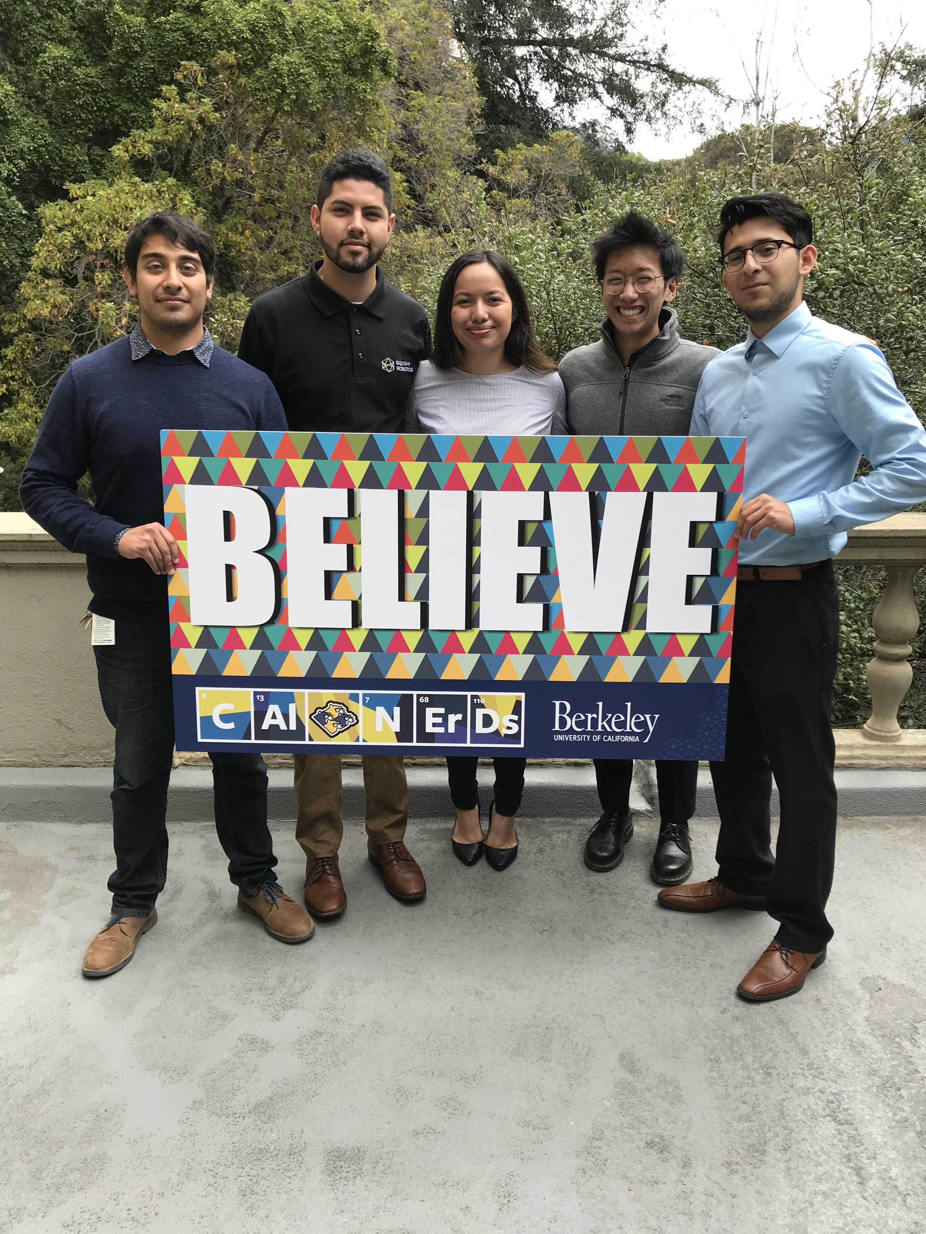 A few of our Cal NERDS Summer Research Scholars help us with our new artwork.