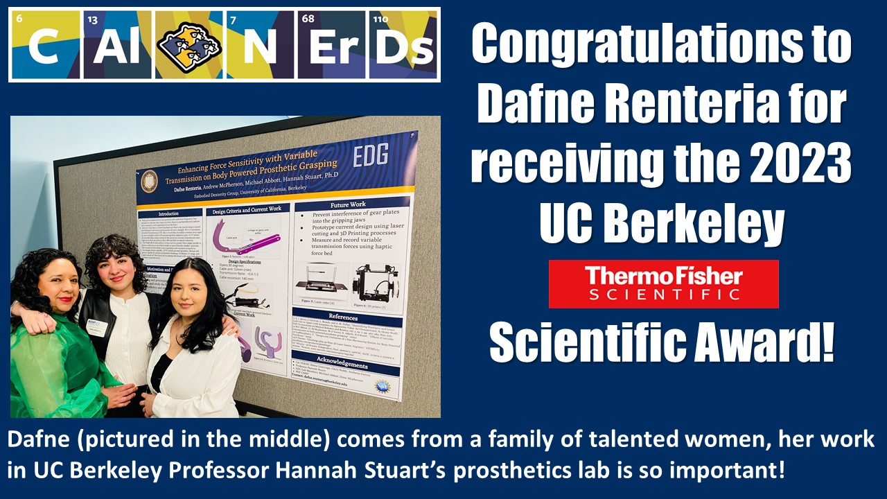 Dafne Renteria was selected for the 2023 Thermofisher Award